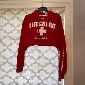 Crop top “lifeguard” sweatshirt